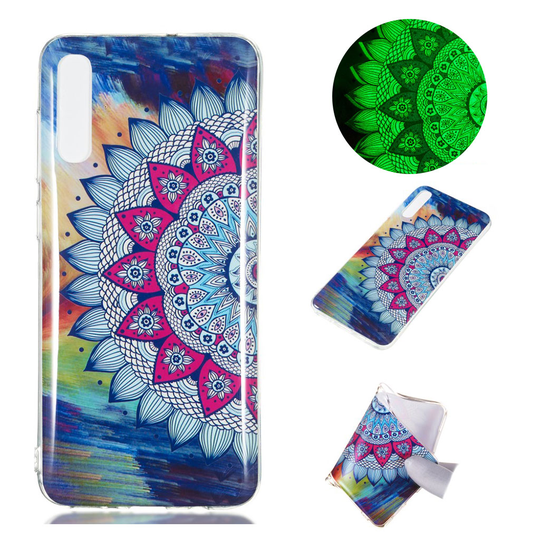 Samsung Galaxy A70 luminous pattern case - Mandala Flower