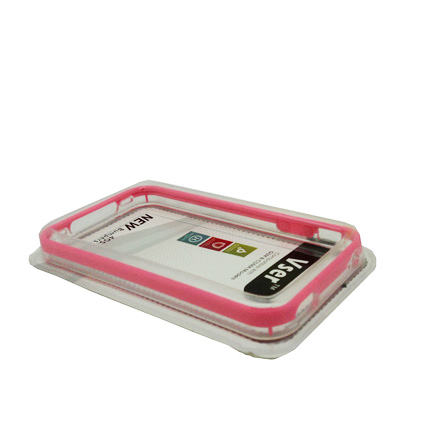 Läpikuultava Reunus (Pinkki) iPhone 4S Bumper Suojakehys