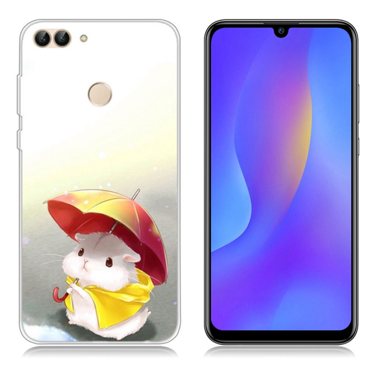 Huawei P Smart kuvioinen printti pehmeä suojakotelo - Hamsteri Pitää Sateenvarjoa