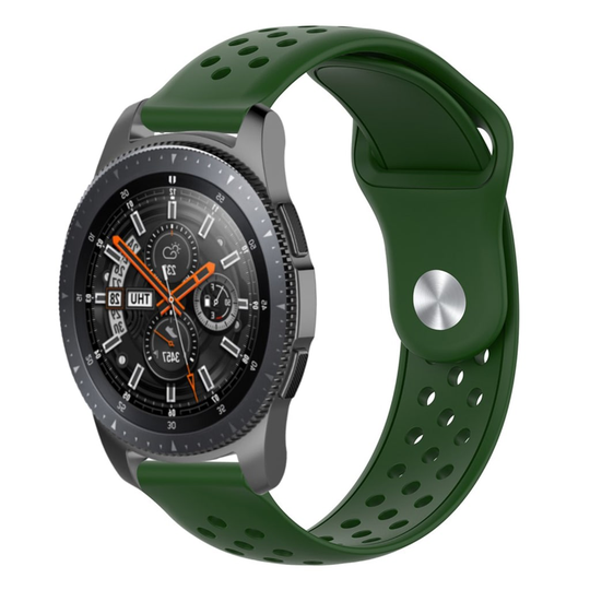 22mm Samsung Galaxy Watch (46mm) silicone watch band - Army Green
