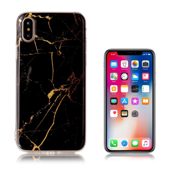 iPhone X design suojakuori - Musta ja kulta