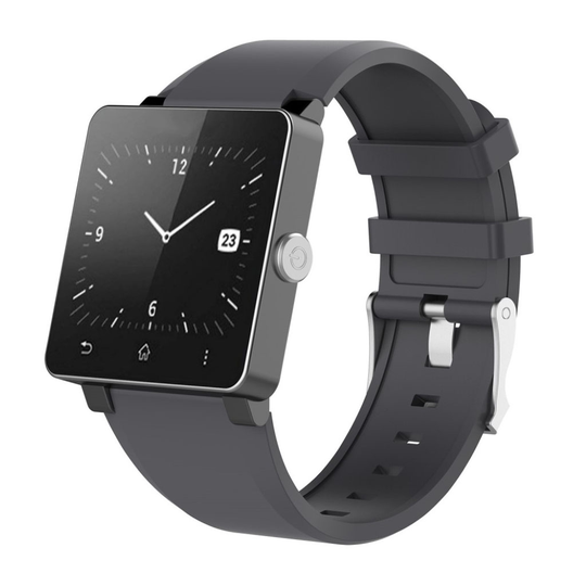 Sony SmartWatch 2 Säädettävä TPE Kellon Vaihto Ranneke - Musta