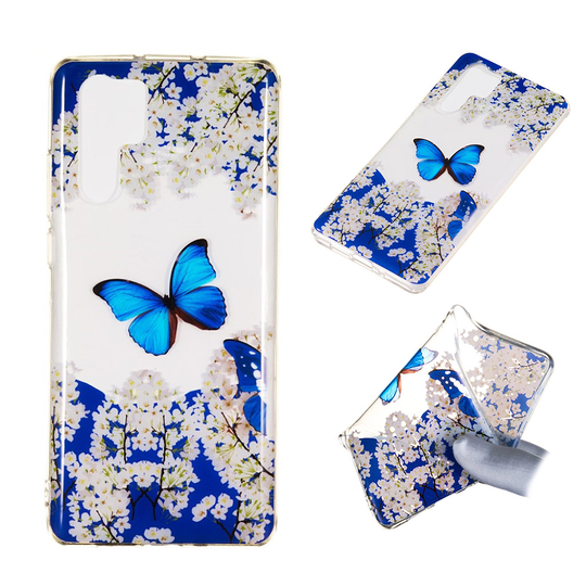 Huawei P30 Pro printti kuosi suojakotelo - Perhonen ja Kukka