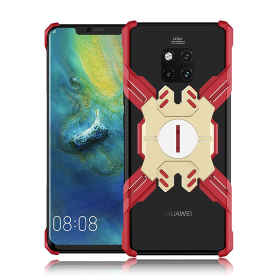Huawei Mate 20 Pro sarjakuva sankari inspiroitu hybriidi takasuoja kuori - Punainen/ Kulta