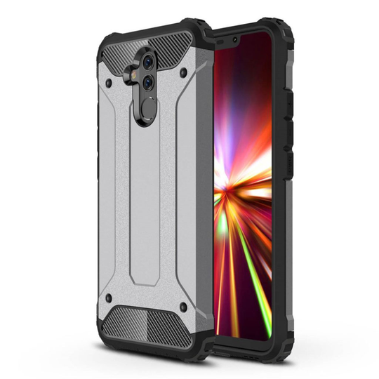 Huawei Mate 20 Lite Sporttinen hybriidi muovinen takasuoja kuori - Harmaa