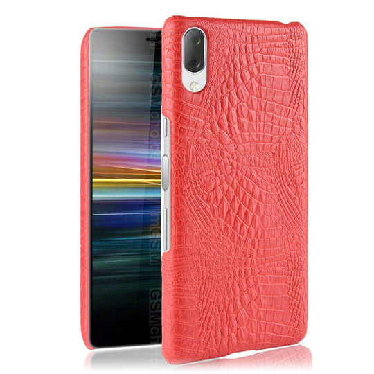 Sony Xperia L3 crocodile texture leather case - Red