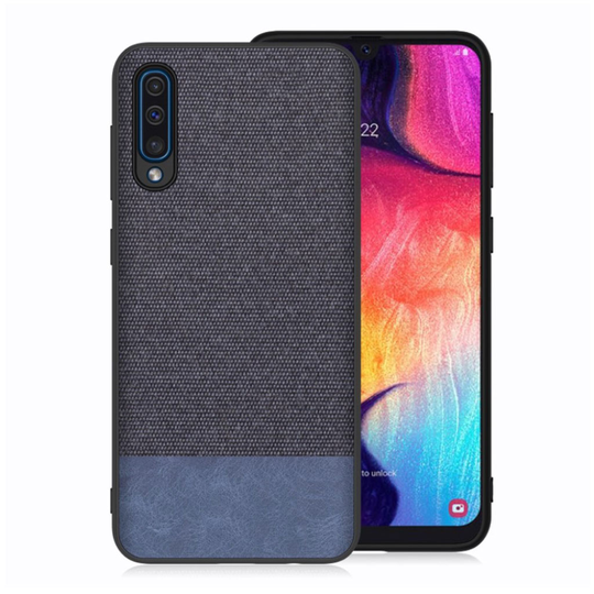 Samsung Galaxy A50 cloth texture case - Dark Blue / Blue