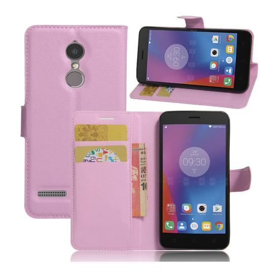 Lenovo K6 litsitekstuurinen suojakotelo - Pinkki