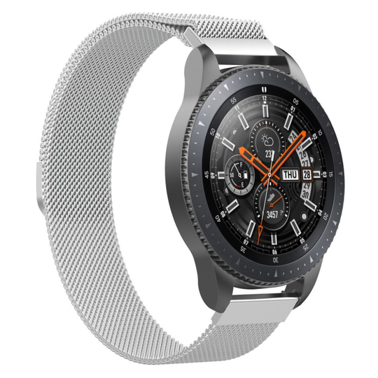 Samsung Galaxy Watch (46mm) milanese ruostumaton teräs vaihdettava kellon ranneke - Hopea
