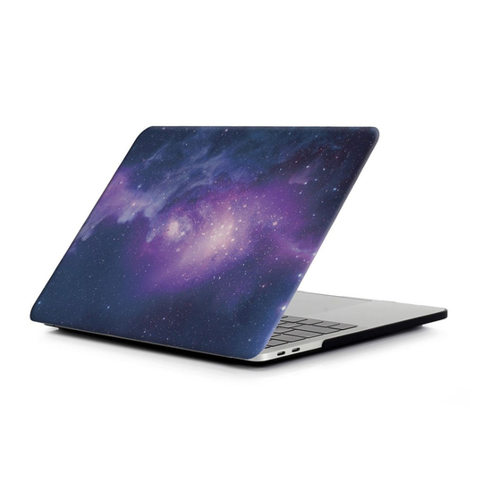 MacBook Pro 13 Touchbar Kuvallinen Kova Muovi Suoja Kuori - Tähtitaivas/ Violetti