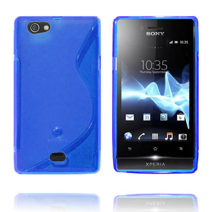 Läpikuultava S-Line (Sininen) Sony Xperia Miro Suojakuori