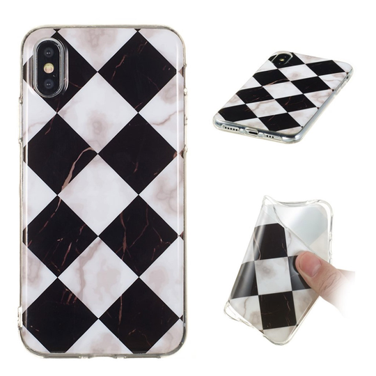 iPhone Xs Max marmori kuosi pehmeä Suojakotelo - Malli F