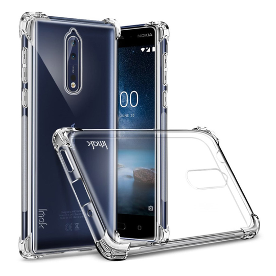 Nokia 8 IMAK TPU Takaosa Suoja ja Räjähdyksen Varma Suojakalvo - Transparentti