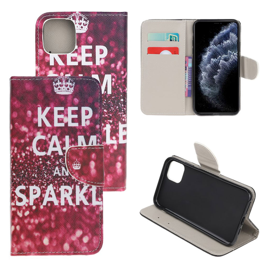 Wonderland iPhone 11 Pro Max kotelot - Quote Keep Calm and Sparkle