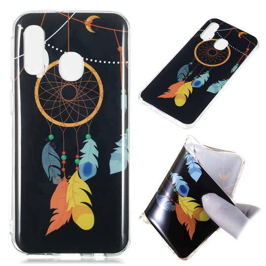 Samsung Galaxy A40 noctilucent pattern case - Feather Dream Catcher