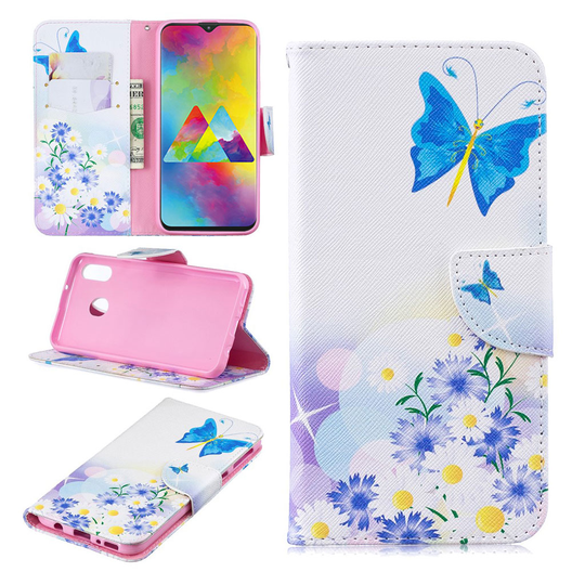 Wonderland Samsung Galaxy M20 kotelot - Siniset Perhoset