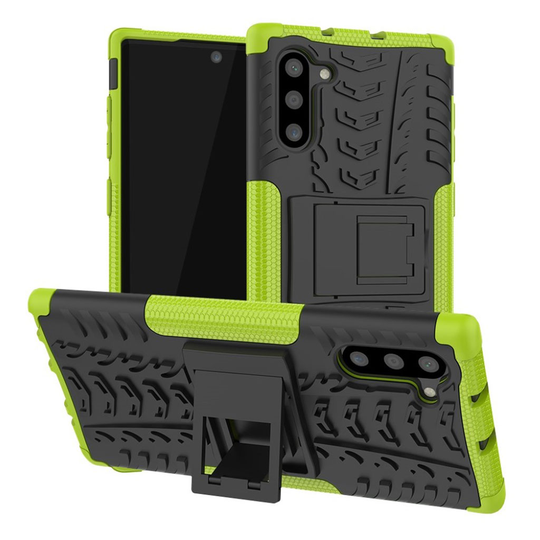 Offroad Samsung Galax Note 10 kuoret - Musta / Vihreä