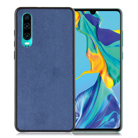 Huawei P30 retro velvet combo case - Blue