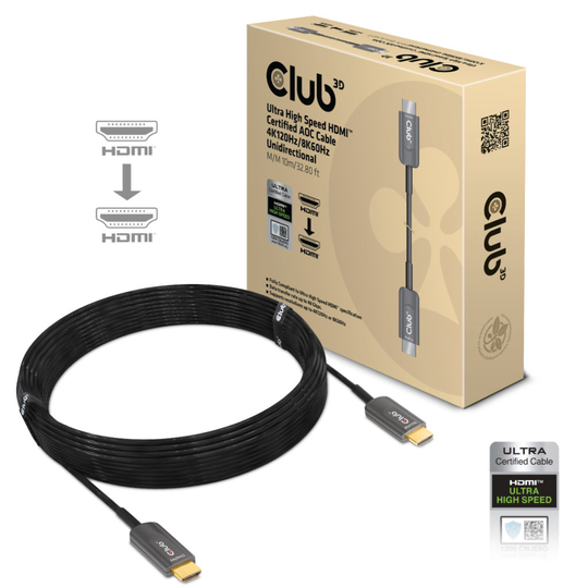 CLUB 3D HDMI AOC Cable 8K60Hz M/M 10m
