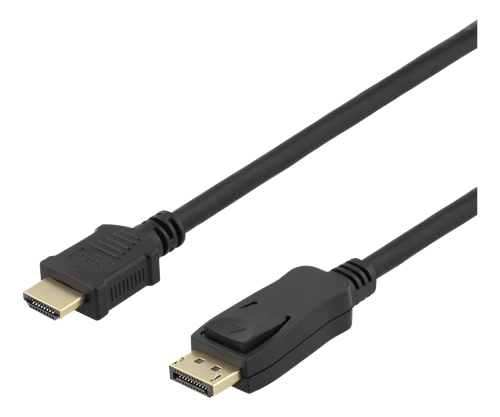 DisplayPort - HDMI-kaapeli, 10 M, 3840 X 2160 Taajuudella 30 Hz, 10,8 Gb/s, Musta