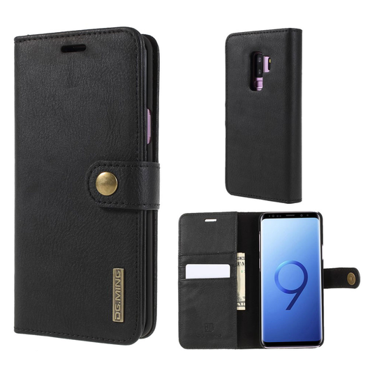 DG.MING Samsung Galaxy S9 Plus 2-in-1 Wallet kotelot - Musta