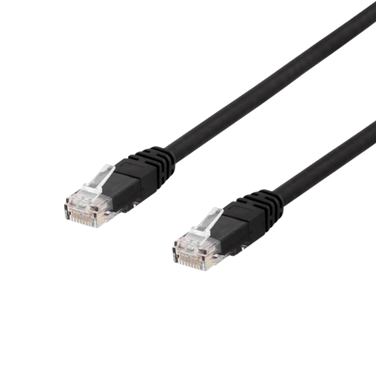 Laitekaapeli, U/UTP Cat6, 20 M, Suojattu UV-säteilyltä, 250 MHz, Delta-sertifioitu, LSZH, Musta