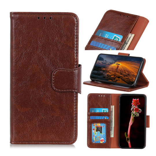Nokia 1 Plus nappa split leather case - Brown
