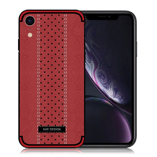 iPhone Xr NXE ommeltu pehmeä pintainen pehmeä muovinen suojakuori - Punainen