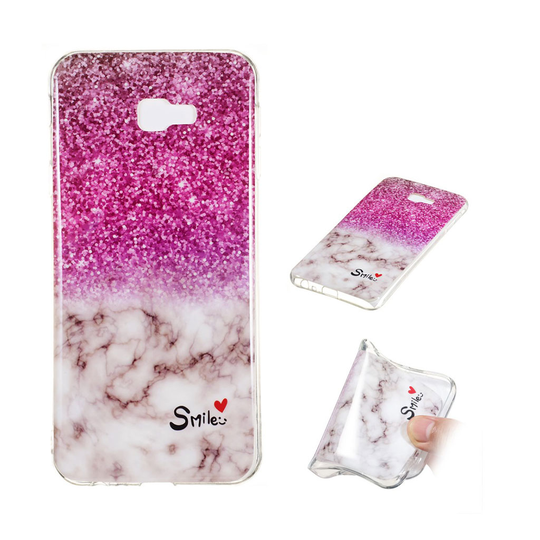 Samsung Galaxy J4 Plus (2018) uniikki marmori IMD kuviollinen silikooni takasuoja kuori - Tyyli J