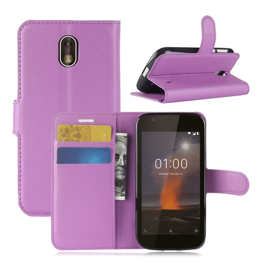 Nokia 1 trendikäs suojakotelo - Violetti