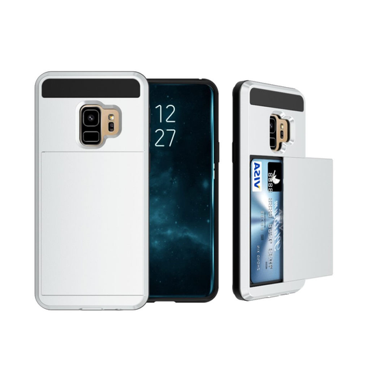 Samsung Galaxy S9 korttipaikallinen suojakuori - Hopea