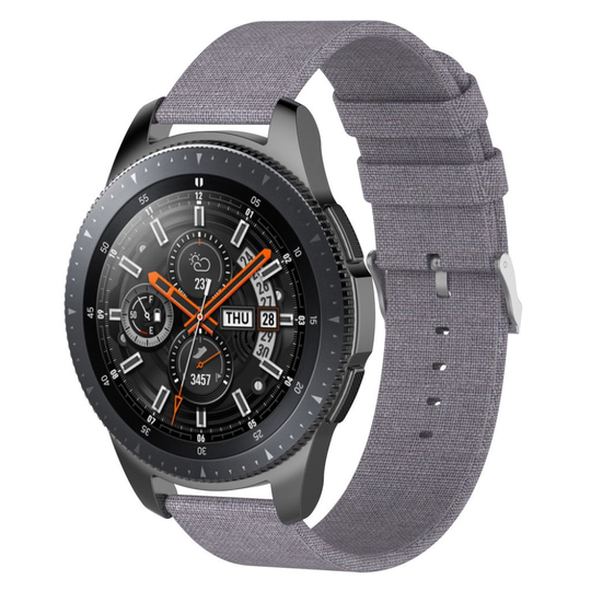 Samsung Galaxy Watch (46mm) Tyylikäs nailoni kangas vaihdettava kellon ranneke - Harmaa