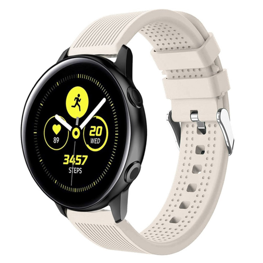 Samsung Galaxy Watch Active silikoni Kellon Ranneke - Beige