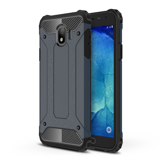Samsung Galaxy J4 (2018) suoja hybridi suojakotelo - Tummansininen