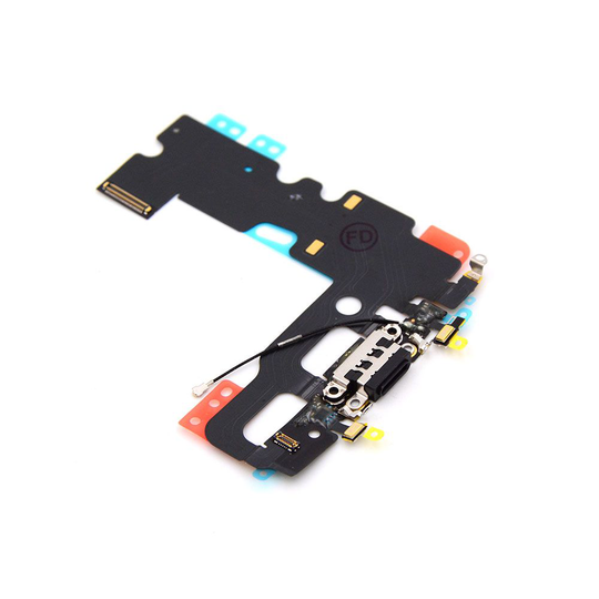 iPhone 7 Latausportti flex-kaapeli ja mikrofoni - Musta