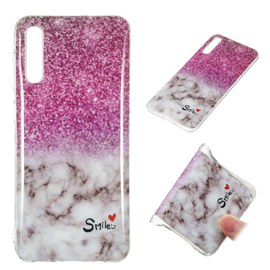 Marble Samsung Galaxy A50 kuoret - Kuohuva marmorikuvio