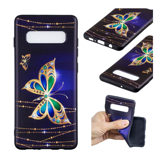Samsung Galaxy S10 Plus printtikuosi suojakotelo - Värikäs Perhonen