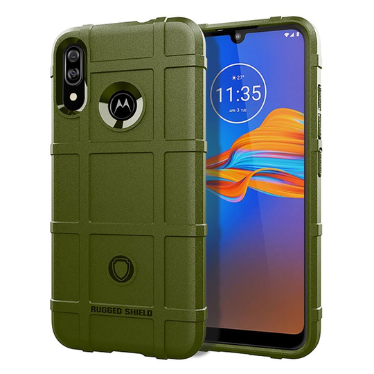 Rugged Shield Motorola Moto E6 Plus kuoret - Armeijan vihreä