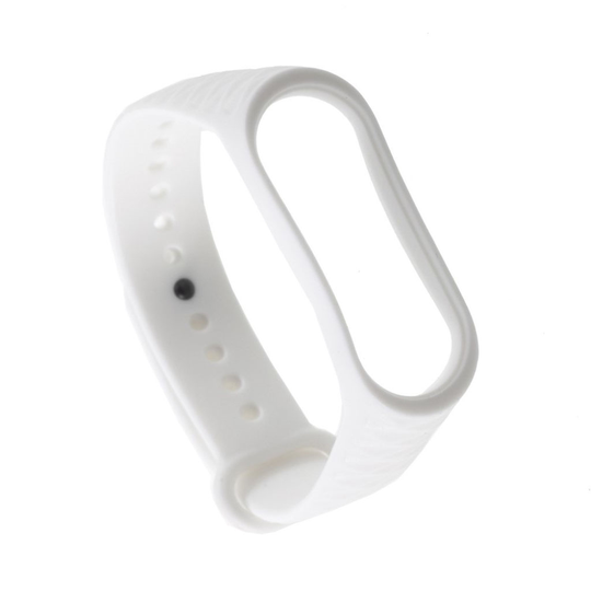 Xiaomi Mi Band 3 Pehmeä Silikooni Vaihdettava Kellon Ranneke - Valkoinen