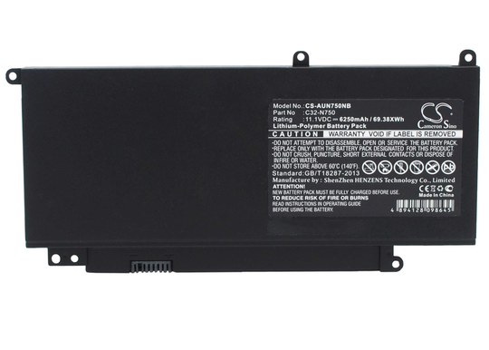 Asus N750 N750JK N750JV akku 6250mAh