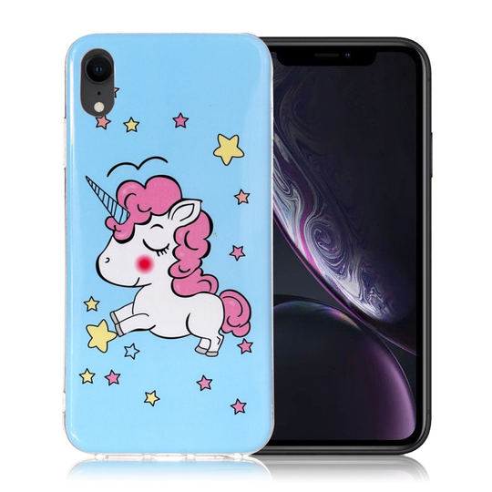 iPhone 9 Valoisa Kuviollinen Pehmeä Muovinen Takasuoja Kuori - Söpö Yksisarvinen