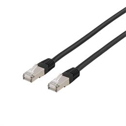 F/UTP Cat6 Laitekaapeli, 1,5m, 250MHz, Delta-sertifioitu, LSZH, Musta