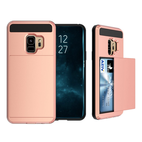 Samsung Galaxy S9 Plus korttipaikallinen suojakuori - Rosekulta