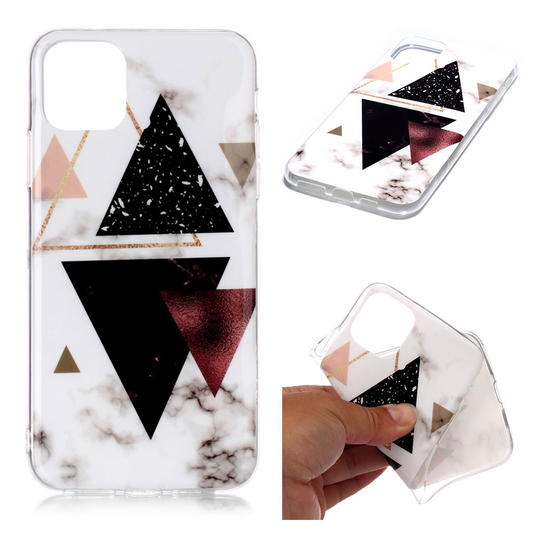 Marble iPhone 11 Pro Max kuoret - Tumma kolmio marmori