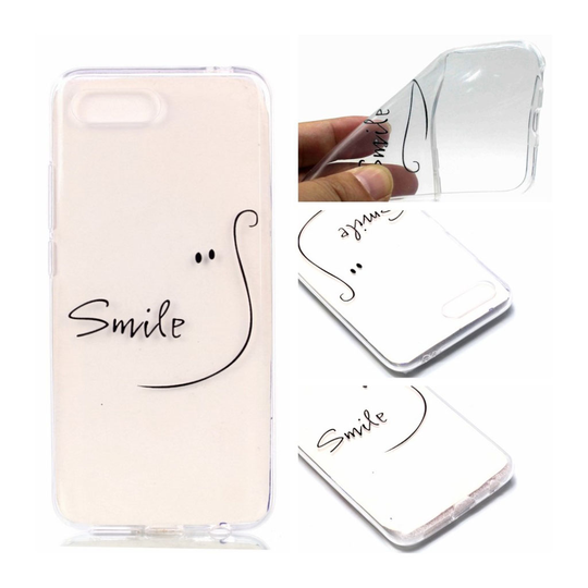 Huawei Honor 10 Kuviollinen Pehmeä TPU Takasuoja Kuori - Smile Teksti