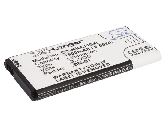 Nokia BN-01 yhteensopiva akku 1500 mAh
