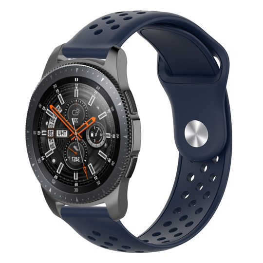 22mm Samsung Galaxy Watch (46mm) silicone watch band - Black Blue