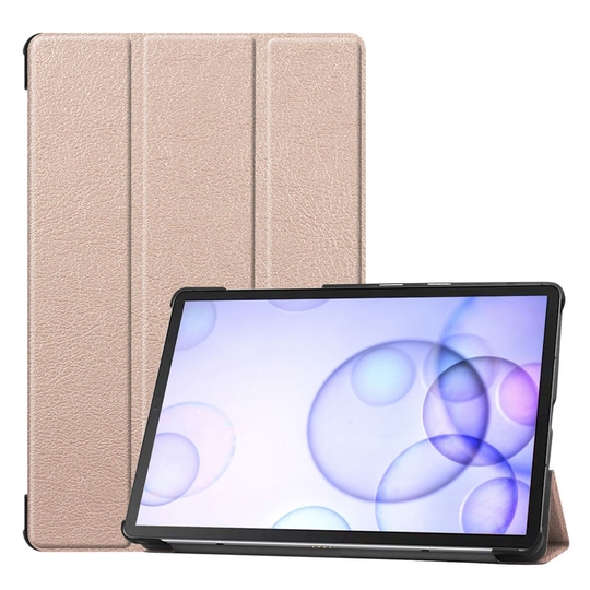 Samsung Galaxy Tab S6 tri-fold leather case - Gold