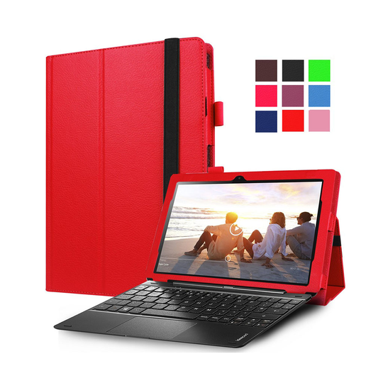 Amdrup Lenovo Miix 310 Litsi Nahkakotelo - Punainen