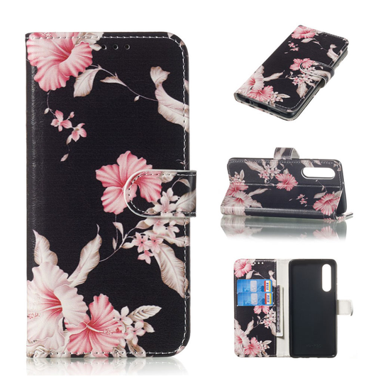 Huawei P30 pattern leather case - Vivid Flower